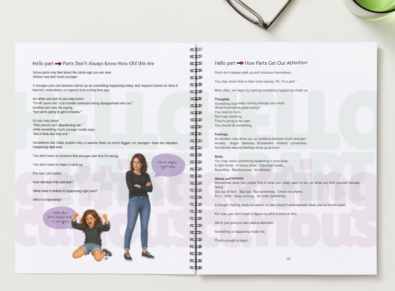 Sample Hello Part workbook spread